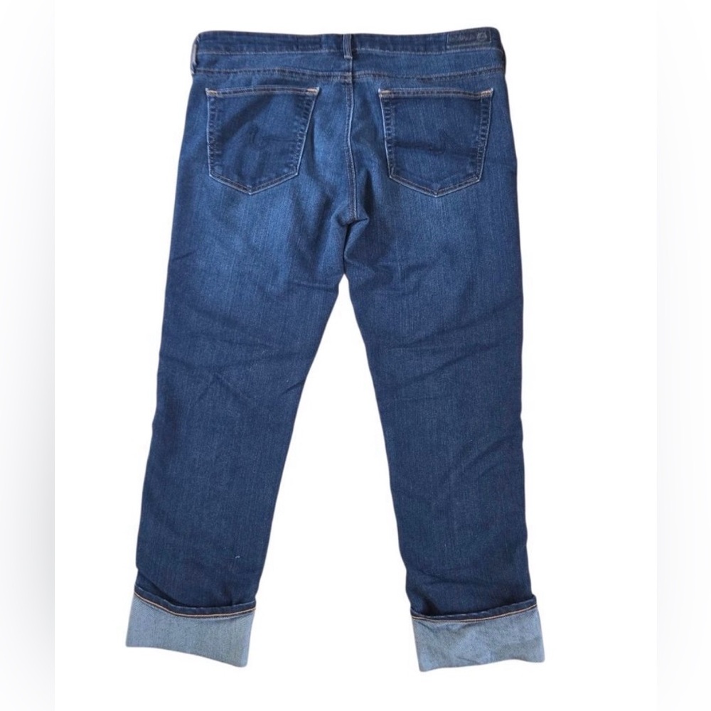 Ag Adriano Goldschmied The Stevie Cuff Slim Straight Cuffed Cropped Jeans 30